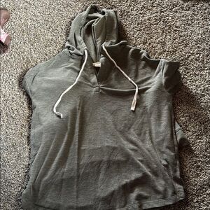 Women's Green Hoodie Top